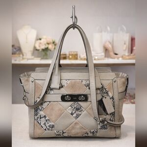 Coach Retired Python Patchwork Swagger Satchel